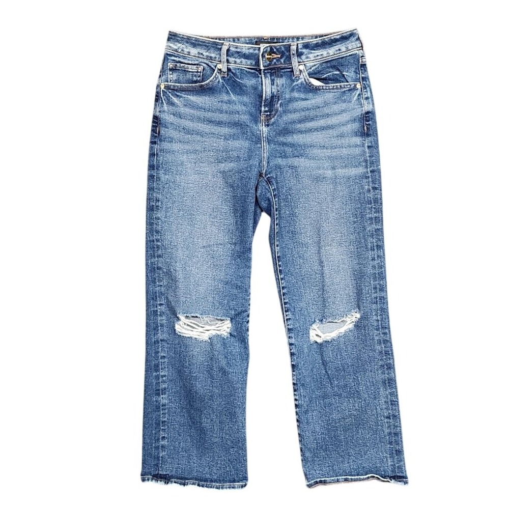 Express 90s Ankle Boot Mid Rise Distressed Ripped Jeans‎ Women's Size 2R